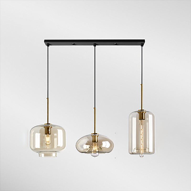 Verre moderne suspendu éclairage pendentif ménage léger pour le salon