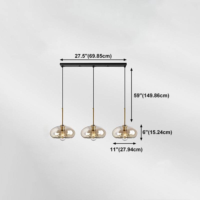 Verre moderne suspendu éclairage pendentif ménage léger pour le salon