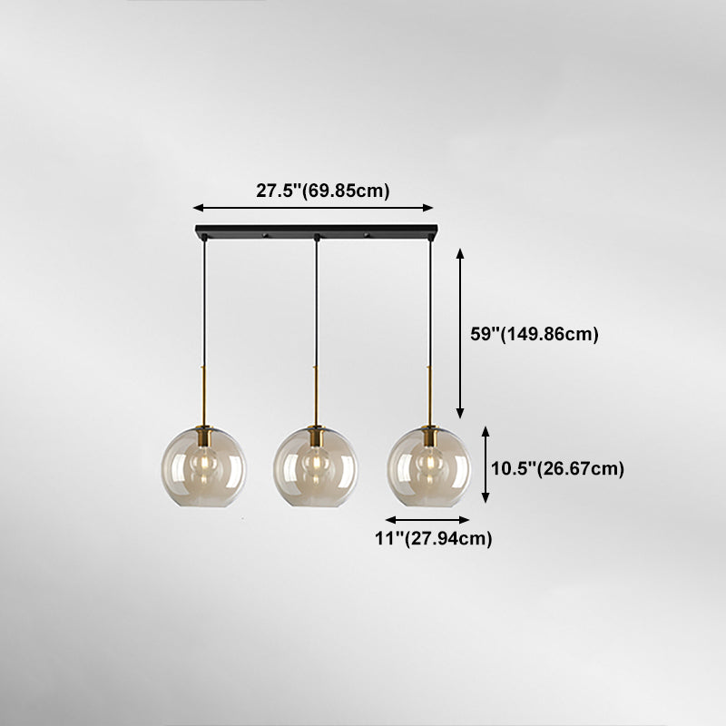 Verre moderne suspendu éclairage pendentif ménage léger pour le salon