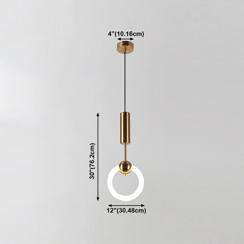 LED contemporain Light Light Simple Linear Pending Lighting Fixtures pour chambre à coucher