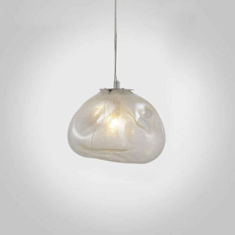 Scale a 1 luci a ciondolo illuminazione artistica a forma di nuvola lampada a goccia con tonalità di vetro