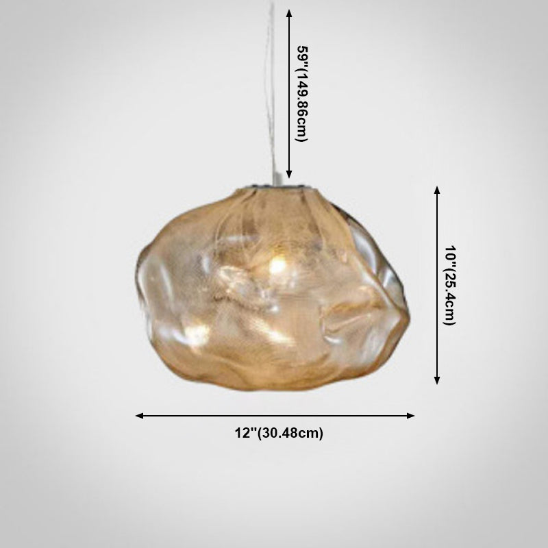 Scale a 1 luci a ciondolo illuminazione artistica a forma di nuvola lampada a goccia con tonalità di vetro