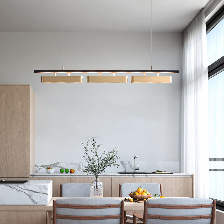 Rechteck Island Leuchte moderne Restaurant LED Hängende Lampe mit Metallschatten