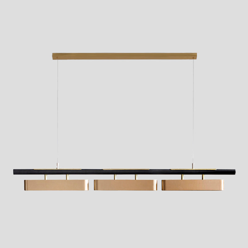 Rechteck Island Leuchte moderne Restaurant LED Hängende Lampe mit Metallschatten