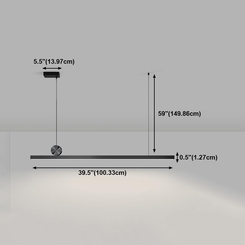 Lámpara colgante de restaurantes de 1 luces de estilo rectángulo de estilo isleño con sombra acrílica
