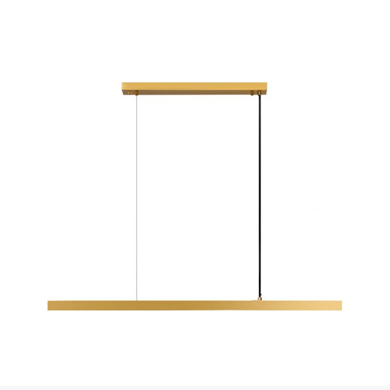 Accesorios de iluminación modernos de la isla de cobre de cobre lámpara de suspensión LED de 1 luces lineales