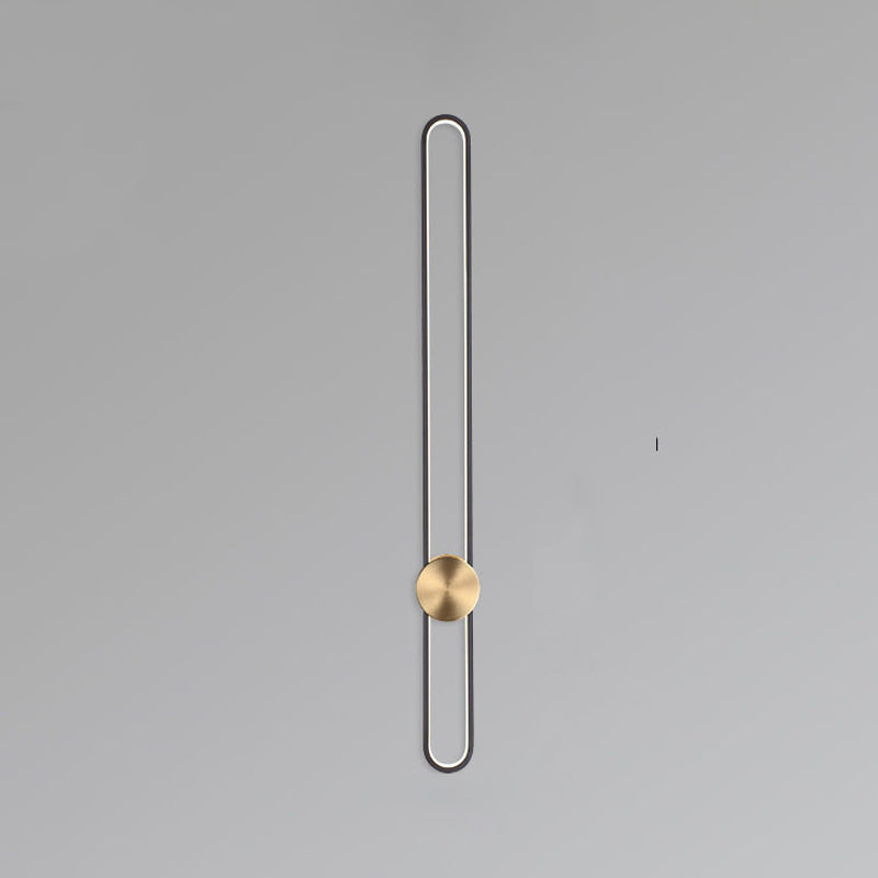 Modern Aluminum Wall Light Oval Shape LED Wall Sconce for Living Room Bedroom