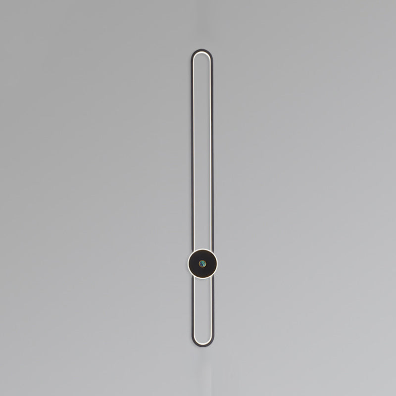 Modern Aluminum Wall Light Oval Shape LED Wall Sconce for Living Room Bedroom