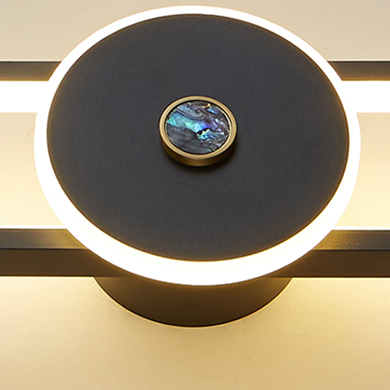 Modern Aluminum Wall Light Oval Shape LED Wall Sconce for Living Room Bedroom