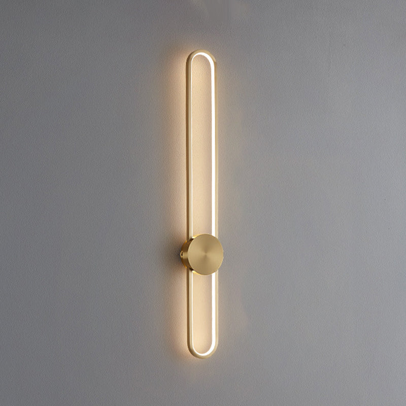 Modern Aluminum Wall Light Oval Shape LED Wall Sconce for Living Room Bedroom