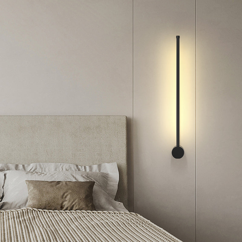Modern Aluminum Wall Light Minimalist Straight LED Wall Sconce for Living Room