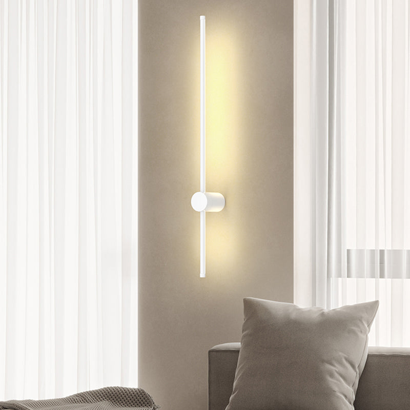 Modern Aluminum Wall Light Minimalist Straight LED Wall Sconce for Living Room