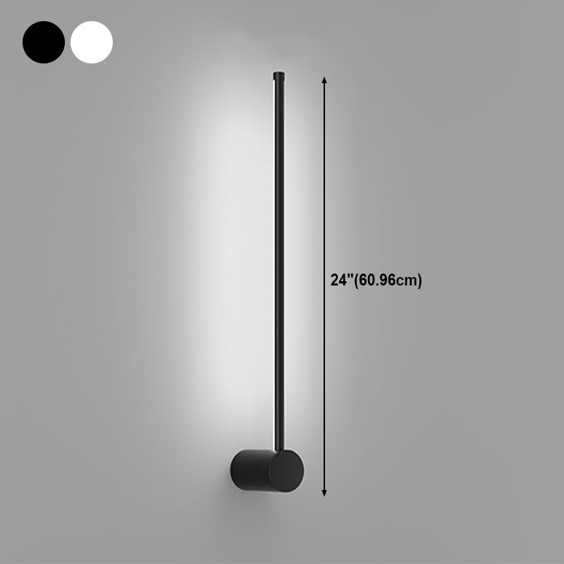 Modern Aluminum Wall Light Minimalist Straight LED Wall Sconce for Living Room