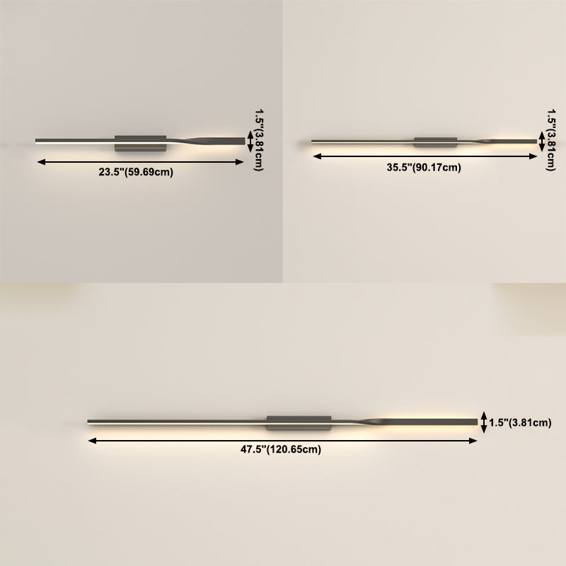 Linear Led Sconce Light Fixture Contemporary Metal Wall Light Fixture for Bedroom