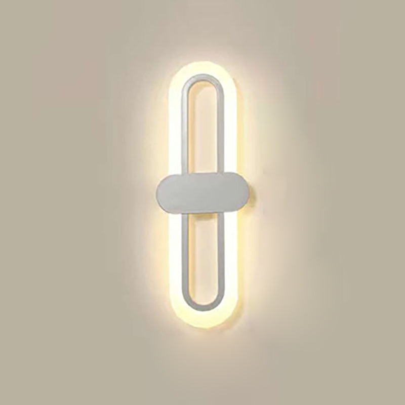 Nordische Metallwandleuchte ovale Form 16 "hohe LED -Wandleuchten für Schlafzimmer