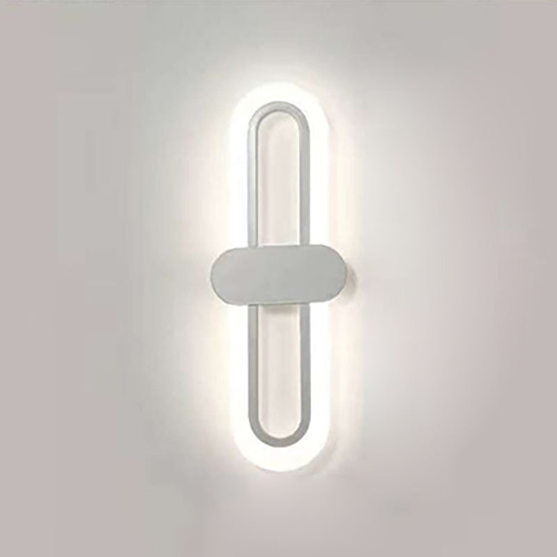 Nordische Metallwandleuchte ovale Form 16 "hohe LED -Wandleuchten für Schlafzimmer