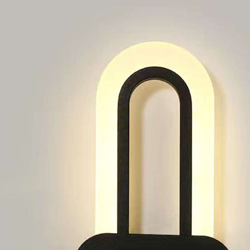 Nordische Metallwandleuchte ovale Form 16 "hohe LED -Wandleuchten für Schlafzimmer