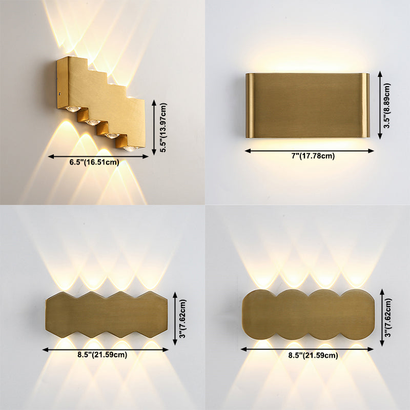 Modern Style Aluminum Wall Light Geometric LED Wall Sconce for Bedroom