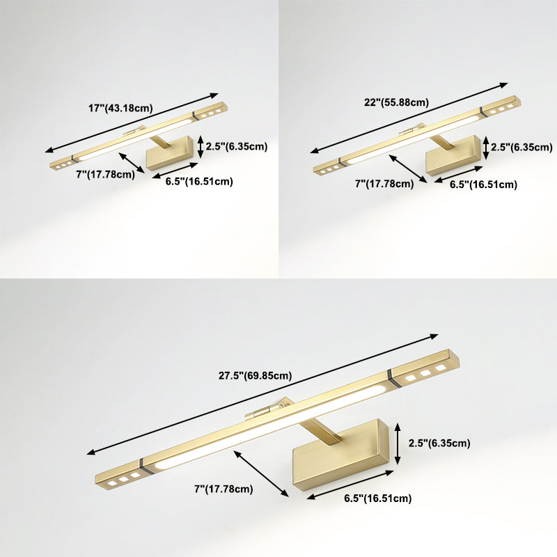 Lampade per vanità a parete a LED illuminazione anteriore a specchio contemporaneo con ombra acrilica
