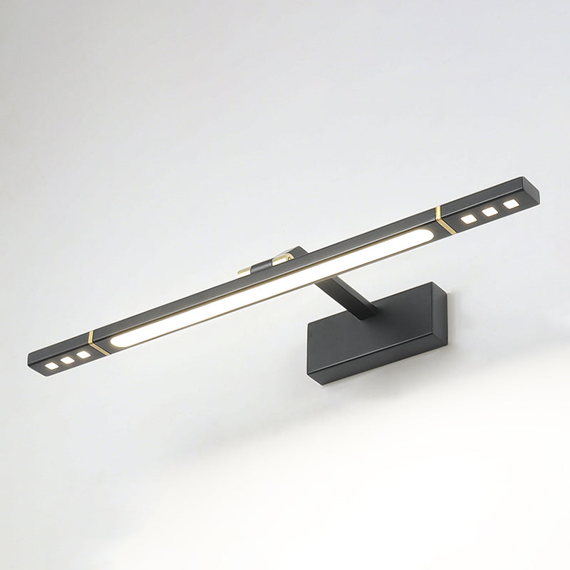 Lampade per vanità a parete a LED illuminazione anteriore a specchio contemporaneo con ombra acrilica