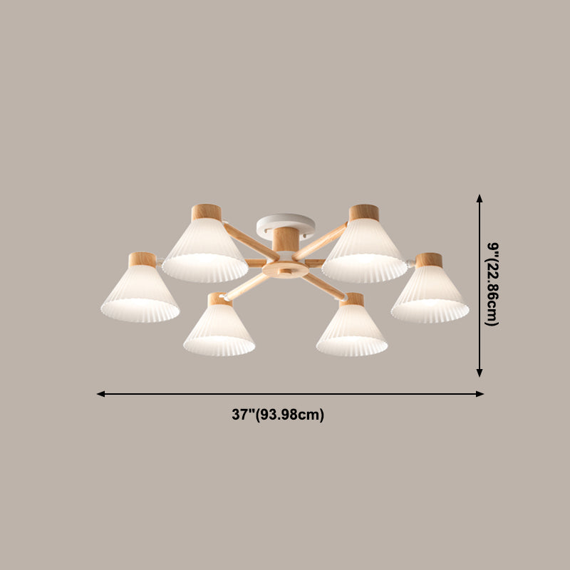 Moderne Einbauleuchten aus Holz, runde Einbaulampe in Braun für das Wohnzimmer