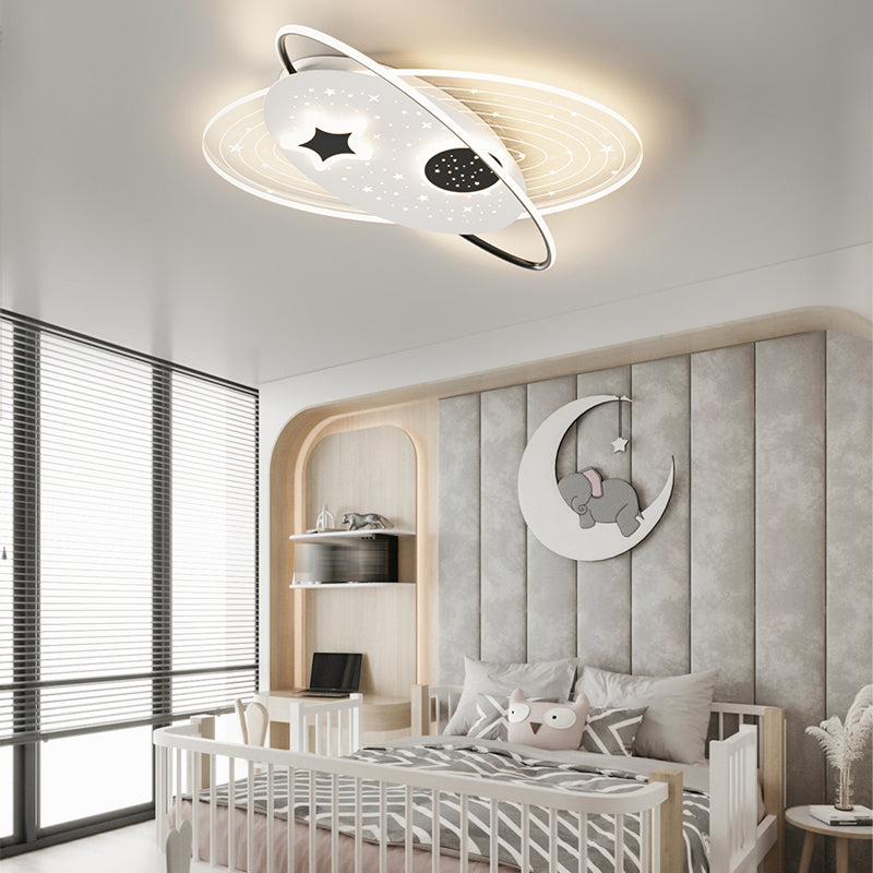 Plafonnier LED de forme ovale en fer moderne, 4 lumières, montage encastré pour chambre à coucher