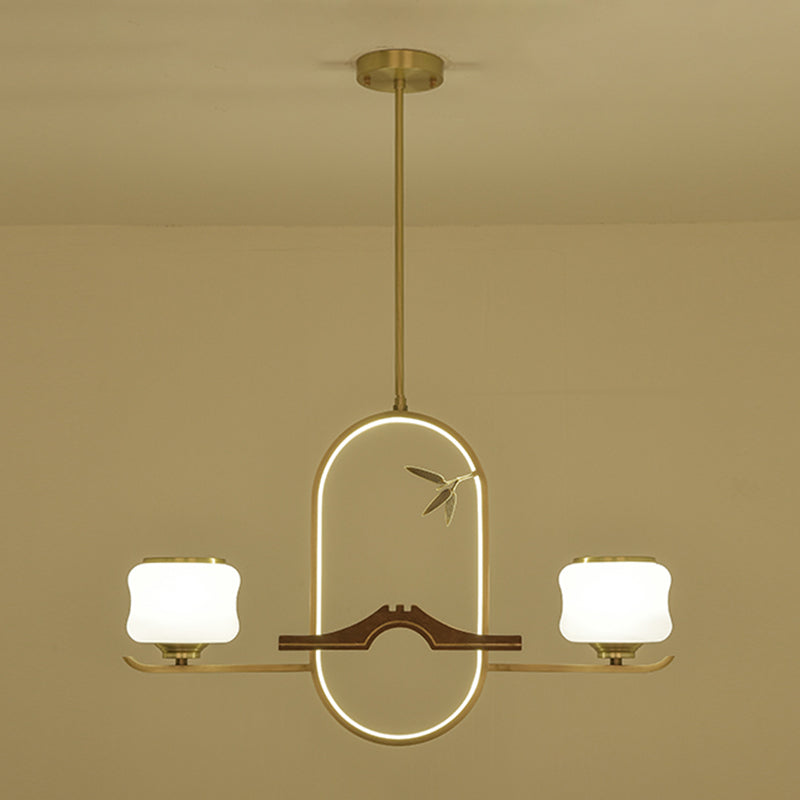 Moderne hanglampcilinder Witglas eiland hanglampen voor kookeiland