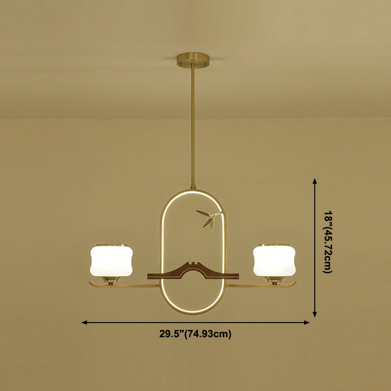 Moderne hanglampcilinder Witglas eiland hanglampen voor kookeiland
