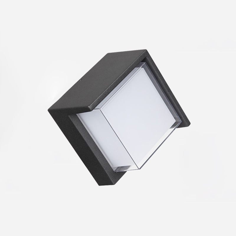 Geometrische Form Metallwandbeleuchtung moderner Stil 1 Lichtwandmontierte Beleuchtung in Schwarz