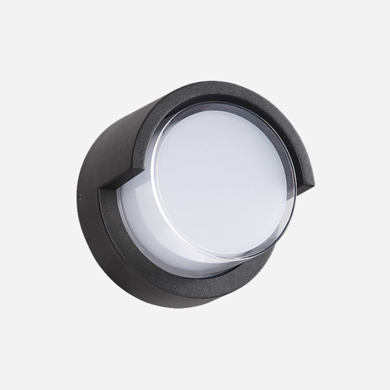 Geometrische Form Metallwandbeleuchtung moderner Stil 1 Lichtwandmontierte Beleuchtung in Schwarz