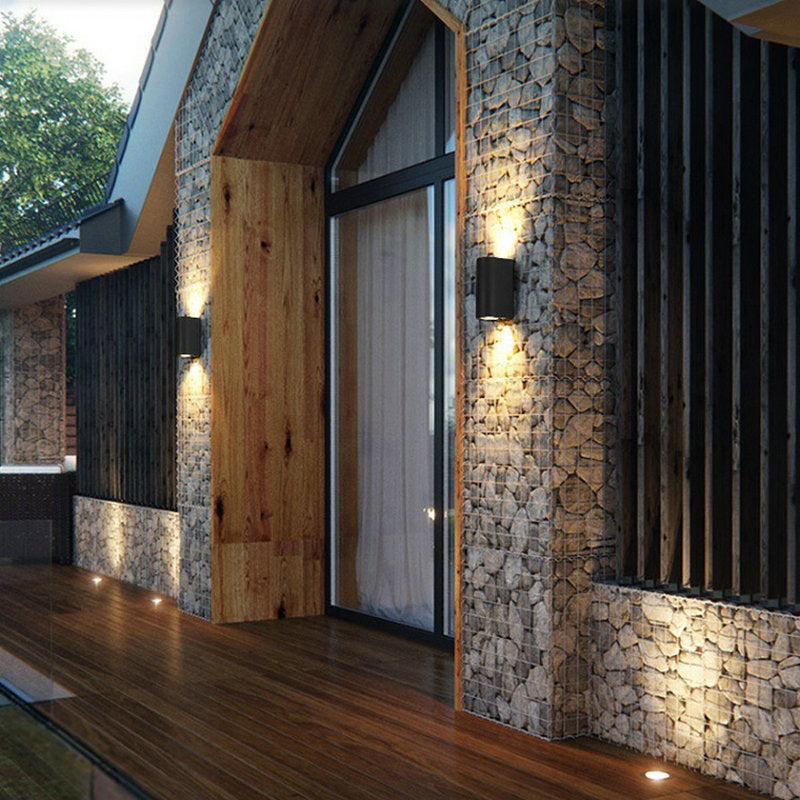 Luminaires d'éclairage mural géométrique de style moderne Metal 2 lumières Walle Gasher Sconce