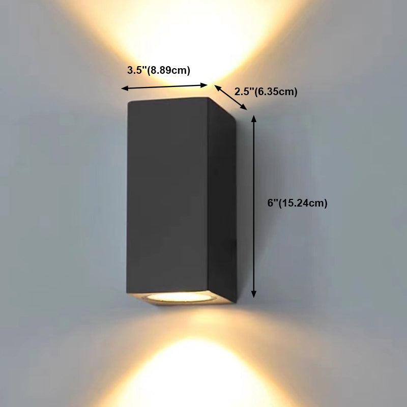 Luminaires d'éclairage mural géométrique de style moderne Metal 2 lumières Walle Gasher Sconce