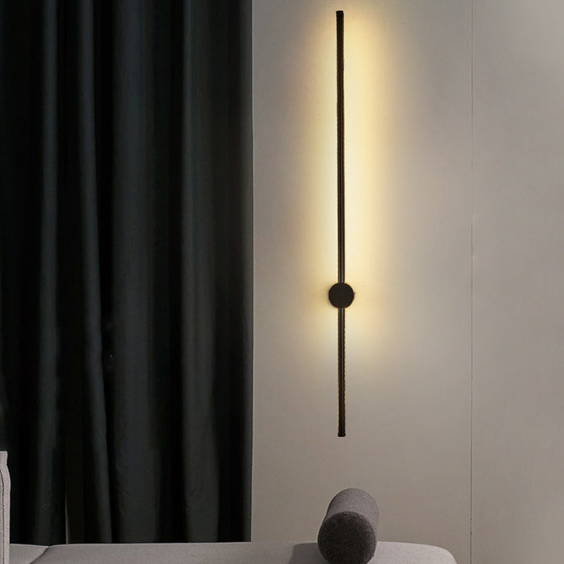 Linearer Schatten Metall Wandleuchte moderner Stil Multi -Leuchten Wandmontage Licht in Schwarz