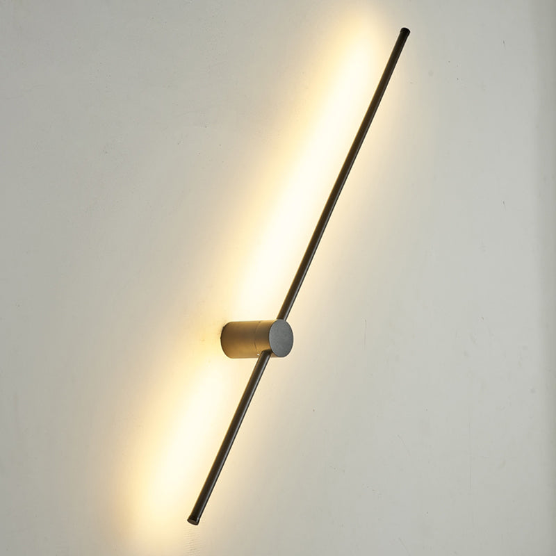 Linearer Schatten Metall Wandleuchte moderner Stil Multi -Leuchten Wandmontage Licht in Schwarz