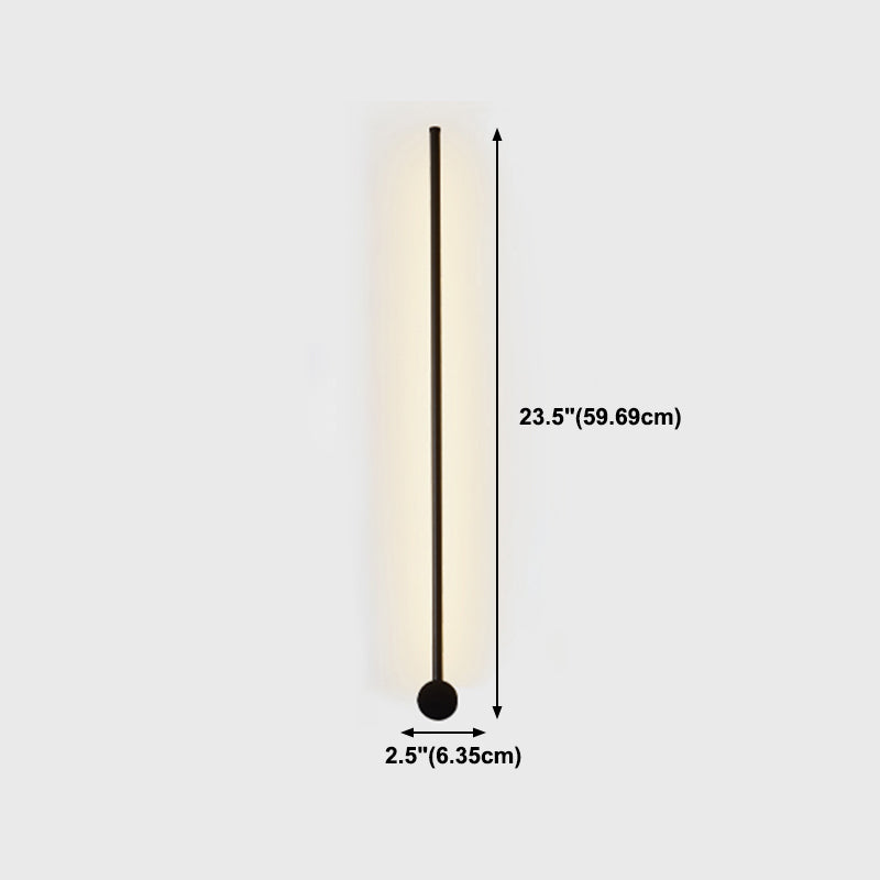 Linearer Schatten Metall Wandleuchte moderner Stil Multi -Leuchten Wandmontage Licht in Schwarz