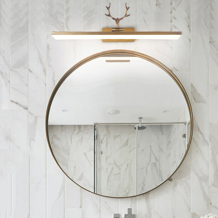 Speciale da parete in metallo a forma lineare in stile moderno a parete a specchio a 1 lucciola luce