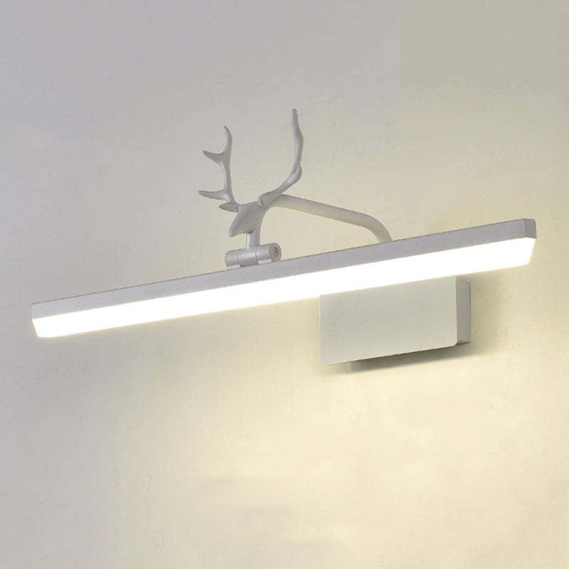 Linear Shape Metal Wall Sconce in Modern Style 1-Light Mirror Wall Mount Light