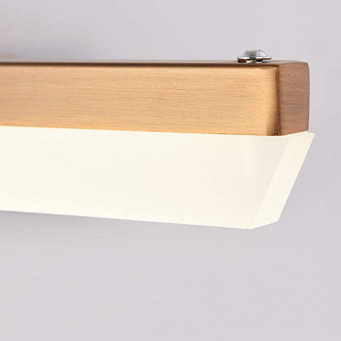 Linear Shape Metal Wall Sconce in Modern Style 1-Light Mirror Wall Mount Light