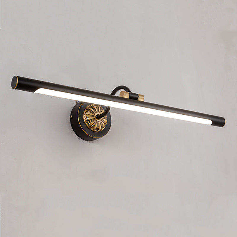 Metal Linear Shade Wall Sconce Modern Style 1-Light Mirror Wall Mount Light