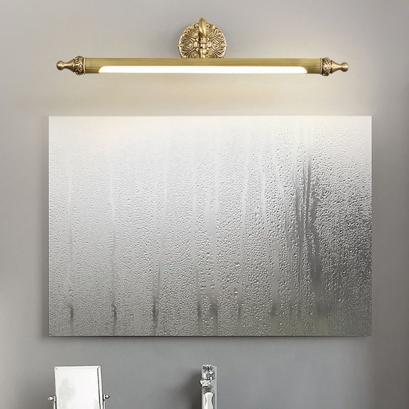 A forma di forma lineare in metallo sconce moderno in stile a 1 luci a parete a parete montata in ottone