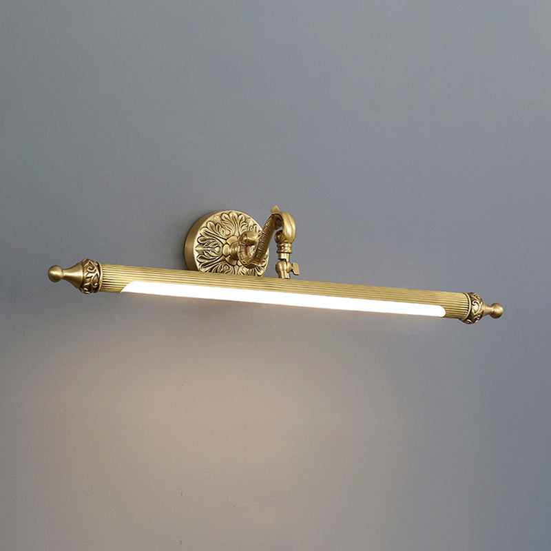 A forma di forma lineare in metallo sconce moderno in stile a 1 luci a parete a parete montata in ottone