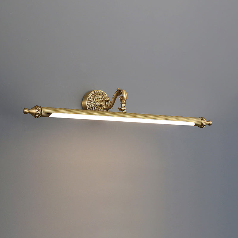A forma di forma lineare in metallo sconce moderno in stile a 1 luci a parete a parete montata in ottone