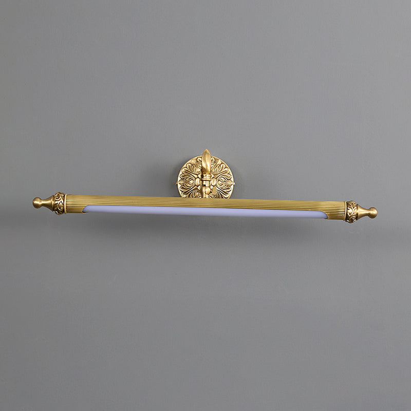 A forma di forma lineare in metallo sconce moderno in stile a 1 luci a parete a parete montata in ottone