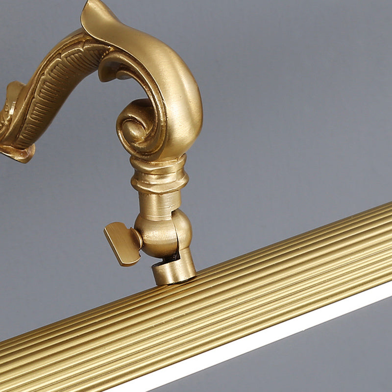 A forma di forma lineare in metallo sconce moderno in stile a 1 luci a parete a parete montata in ottone