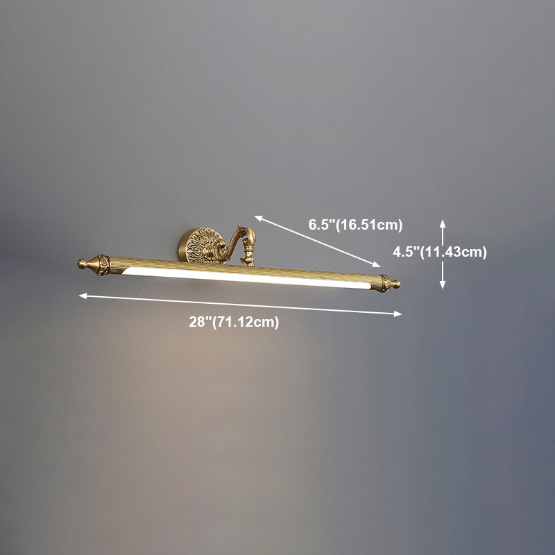 A forma di forma lineare in metallo sconce moderno in stile a 1 luci a parete a parete montata in ottone