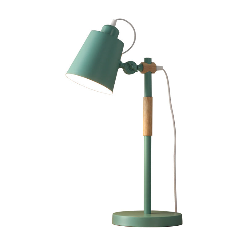 Modern Style Conical Night Table Lamp Metal Single Light Table Light