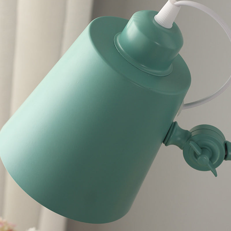 Modern Style Conical Night Table Lamp Metal Single Light Table Light