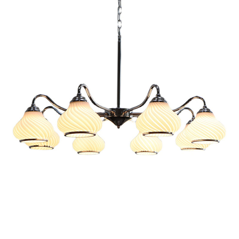 Modern Pendant Light Silver Glass Sputnik Ceiling Light for Living Room