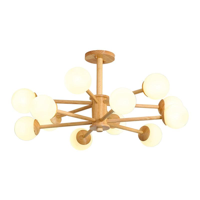 Wood Hanging Pendant Lights Modern Global Hanging Lamps for Living Room