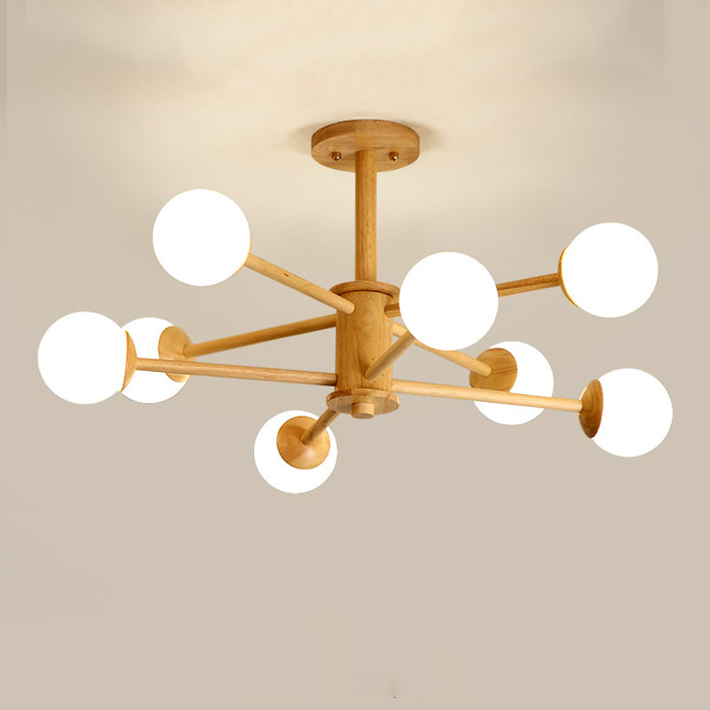 Wood Hanging Pendant Lights Modern Global Hanging Lamps for Living Room